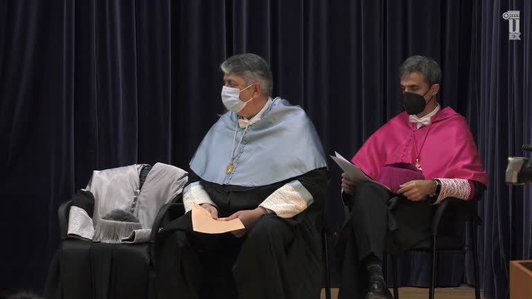 Ceremony of the Conferral of Honorary Doctorates upon Mr. Enrique Bustamante Ramírez and Mr. Félix de Moya Anegón