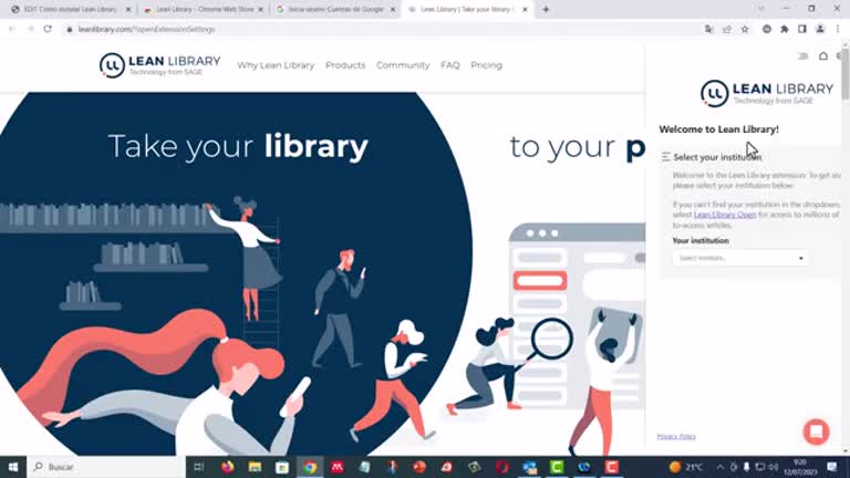 Cómo instalar Lean Library
