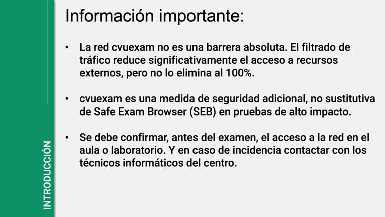 Tutorial : CVUEXAM Network